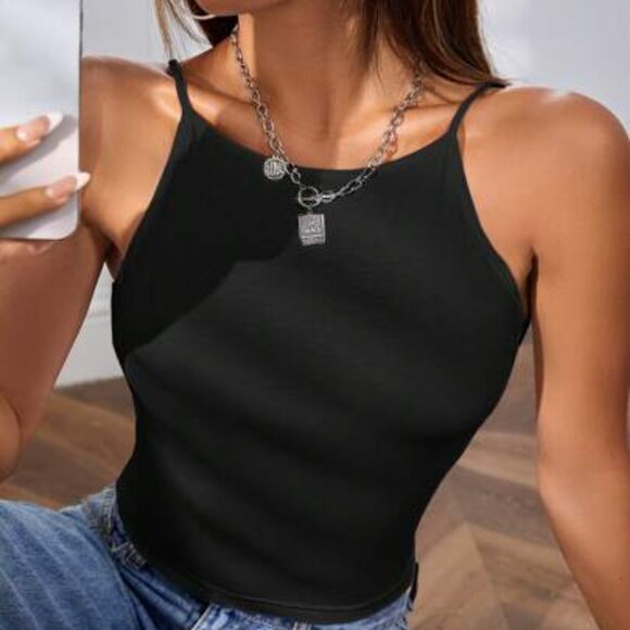 Zara cut in high neck crop tank - Picture 1 of 4